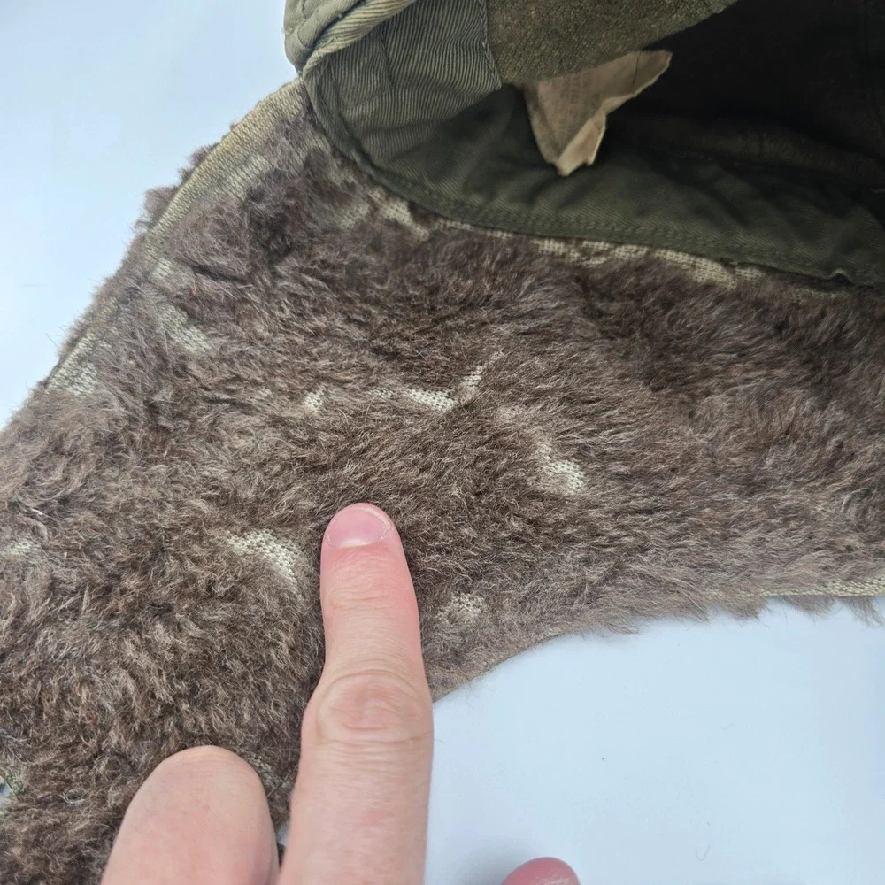 US Military M-1951 Korean War Era OD Pile Field Cap M51 Cold Weather Size 7